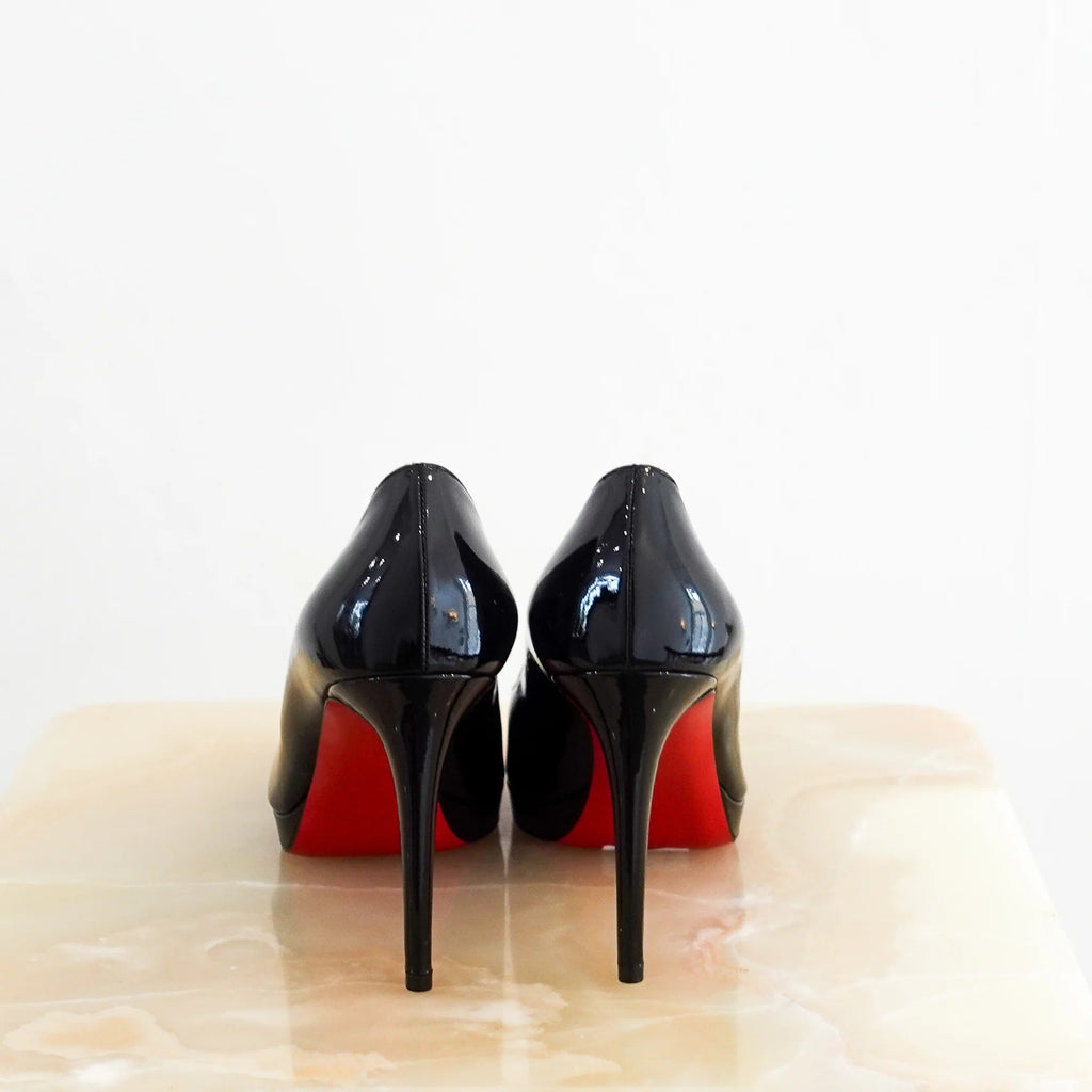 Simple Patent Leather Heeled Pumps
