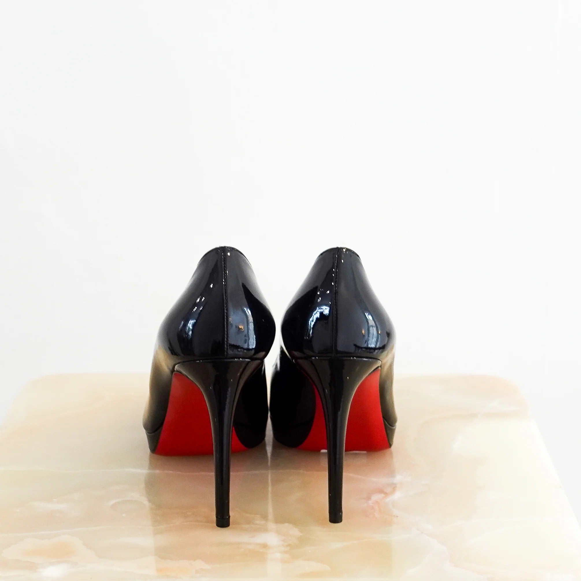 Simple Patent Leather Heeled Pumps
